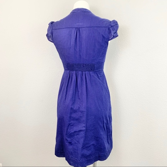 Anthropologie Maeve Pin Stripe Button Up Dress - Picture 6 of 8